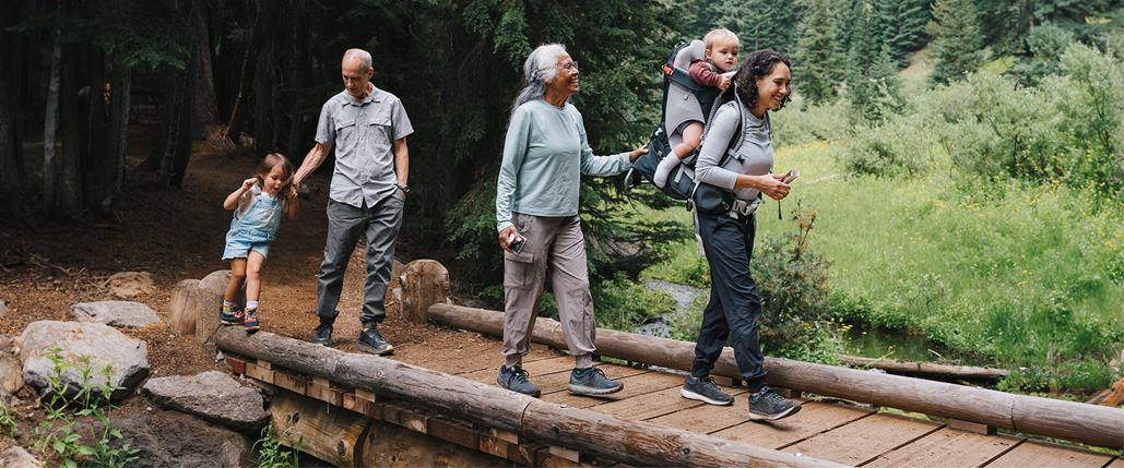 family hiking